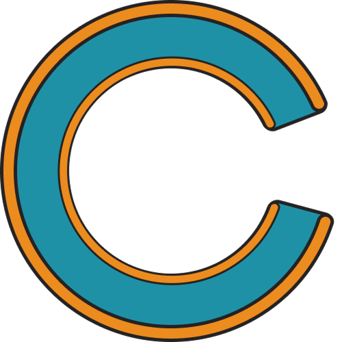 Image of a blue C